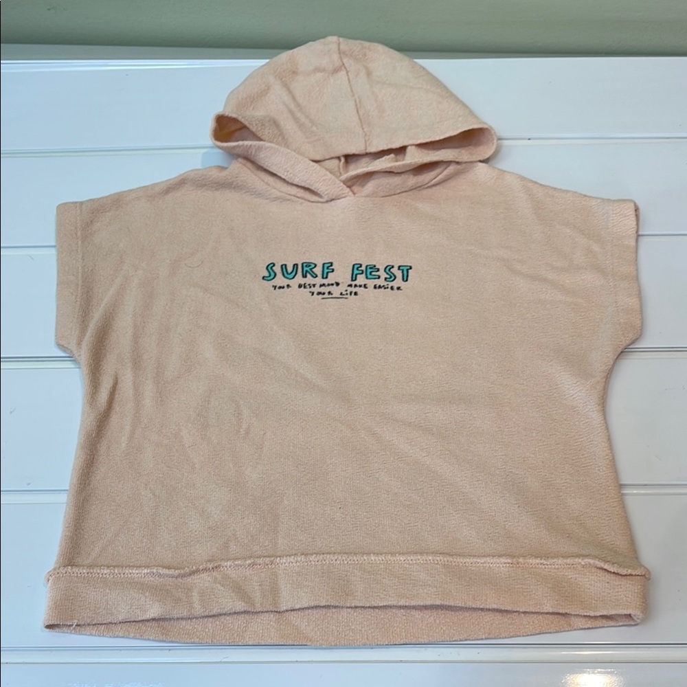 Zara Light Pink Surf Fest Hooded Top